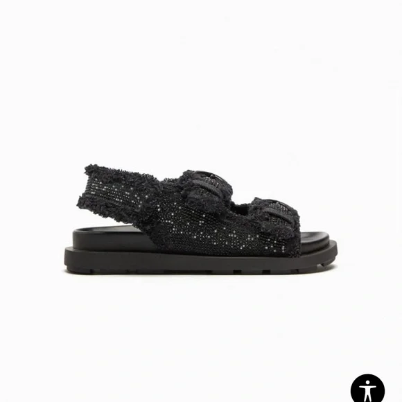 Zara Black Buckle Sandals - Picture 12 of 16